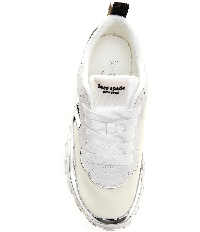 kate spade new york K As In Kate Metallic Lace Up Sneakers