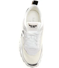 kate spade new york K As In Kate Metallic Lace Up Sneakers