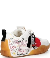 kate spade new york K As In Kate NYC Graffiti Leather Charm Detail Runner Sneakers