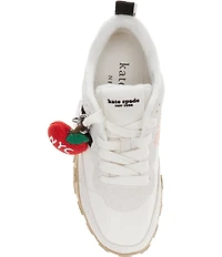 kate spade new york K As In Kate NYC Graffiti Leather Charm Detail Runner Sneakers