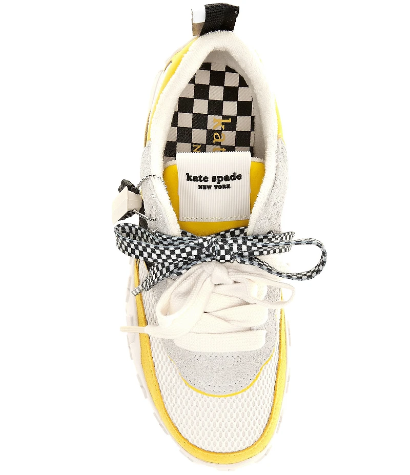 kate spade new york K As In Kate NYC Taxi Leather Charm Detail Runner Sneakers