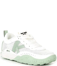 kate spade new york K As In Kate Perforated Leather Lace Up Sneakers