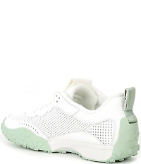 kate spade new york K As In Kate Perforated Leather Lace Up Sneakers