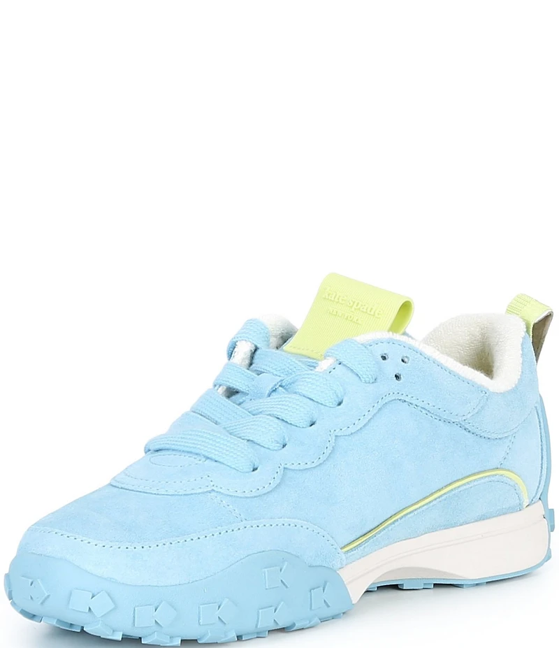 kate spade new york K As In Kate Suede Lace Up Runner Sneakers