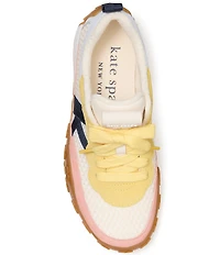 kate spade new york K As In Kate Suede and Mesh Signature Logo Sneakers
