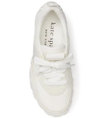 kate spade new york K As In Kate Suede and Mesh Signature Logo Sneakers