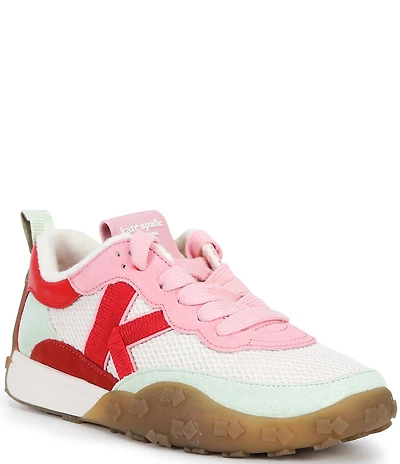 kate spade new york K As In Kate Suede and Mesh Signature Logo Sneakers
