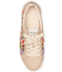 kate spade new york K As In Kate Whimsical Floral Garden Leather Mesh Court Sneakers