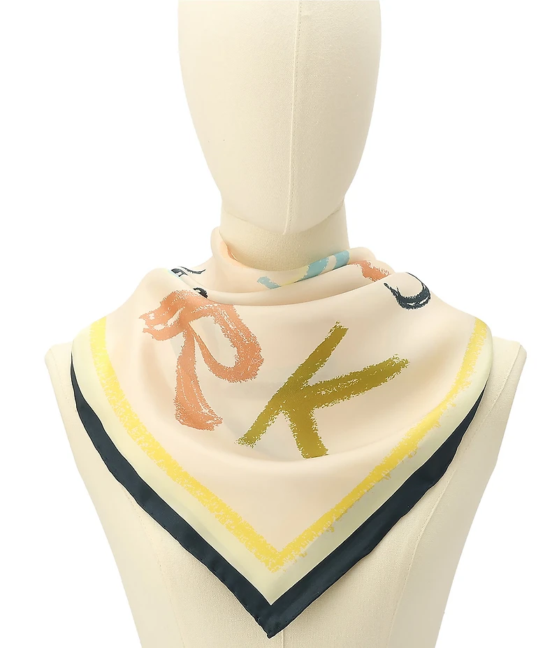 kate spade new york Kate Spade Scribble Silk Square Scarf