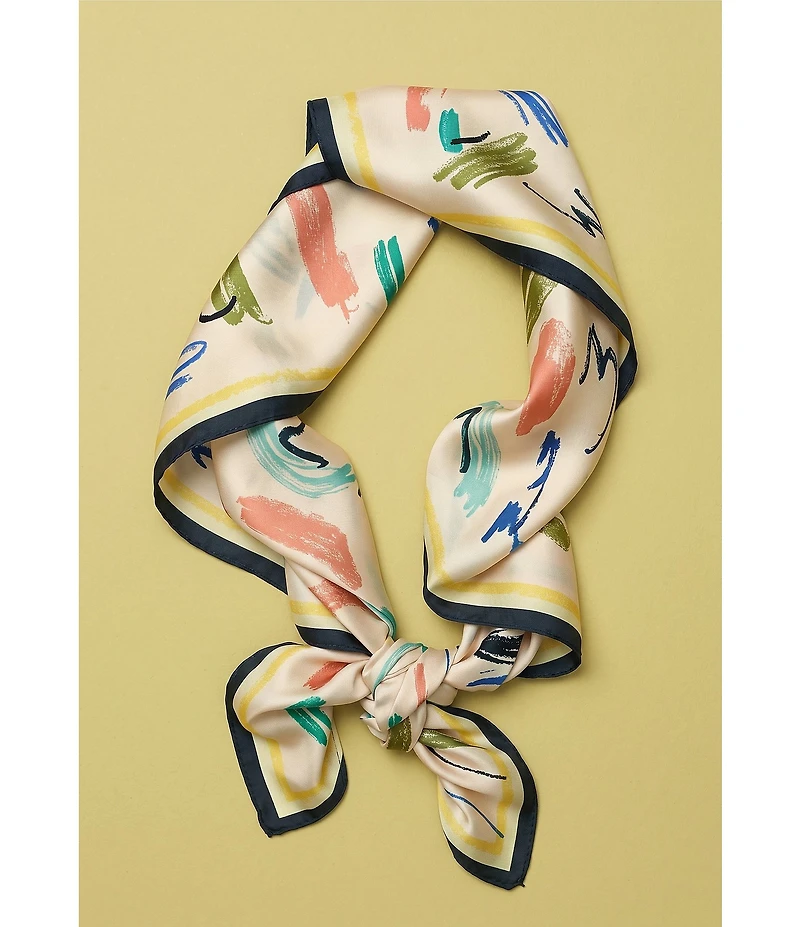 kate spade new york Kate Spade Scribble Silk Square Scarf