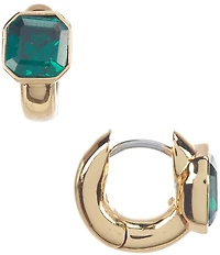 kate spade new york Keep Sparkling Asscher Huggie Hoop Earrings