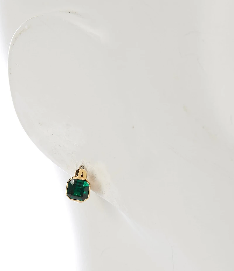 kate spade new york Keep Sparkling Asscher Huggie Hoop Earrings
