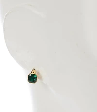 kate spade new york Keep Sparkling Asscher Huggie Hoop Earrings