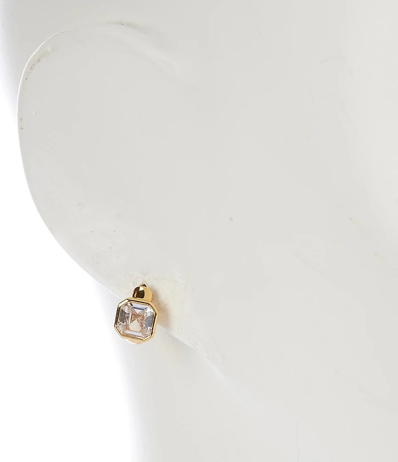 kate spade new york Keep Sparkling Asscher Huggie Hoop Earrings