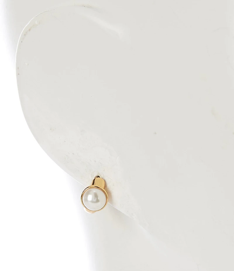 kate spade new york Keep Sparkling Round Pearl Huggie Hoop Earrings