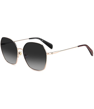 kate spade new york Women's Kenna Rose Gold Frame Round Sunglasses