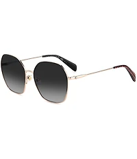 kate spade new york Women's Kenna Rose Gold Frame Round Sunglasses