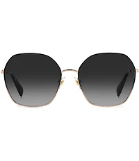 kate spade new york Women's Kenna Rose Gold Frame Round Sunglasses
