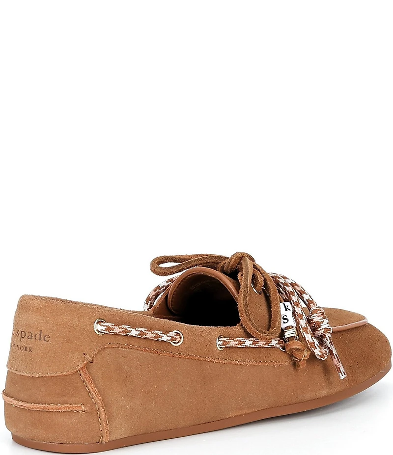 kate spade new york Know The Ropes Suede Slip On Boat Shoes