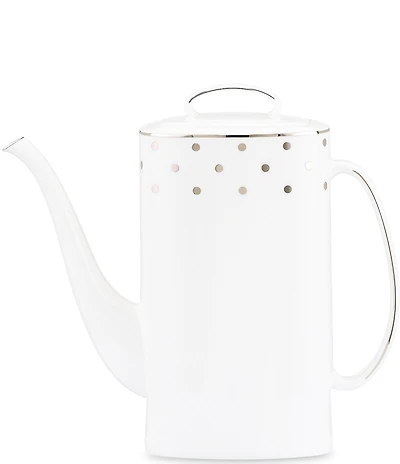 kate spade new york Larabee Road Dotted Platinum Bone China Coffeepot
