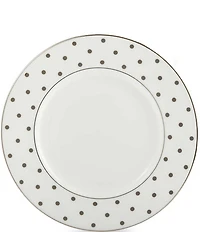 kate spade new york Larabee Road Platinum-Dotted Bone China Accent Salad Plate