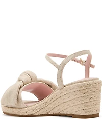 kate spade new york Leandra Bow Detail Textile Knot Detail Espadrille Wedge Sandals