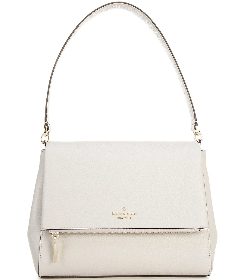 kate spade new york Leila Medium Pebbled Leather Flap Shoulder Bag