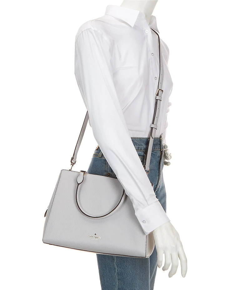 kate spade new york Leila Pebbled Leather Medium Triple Compartment Satchel Bag