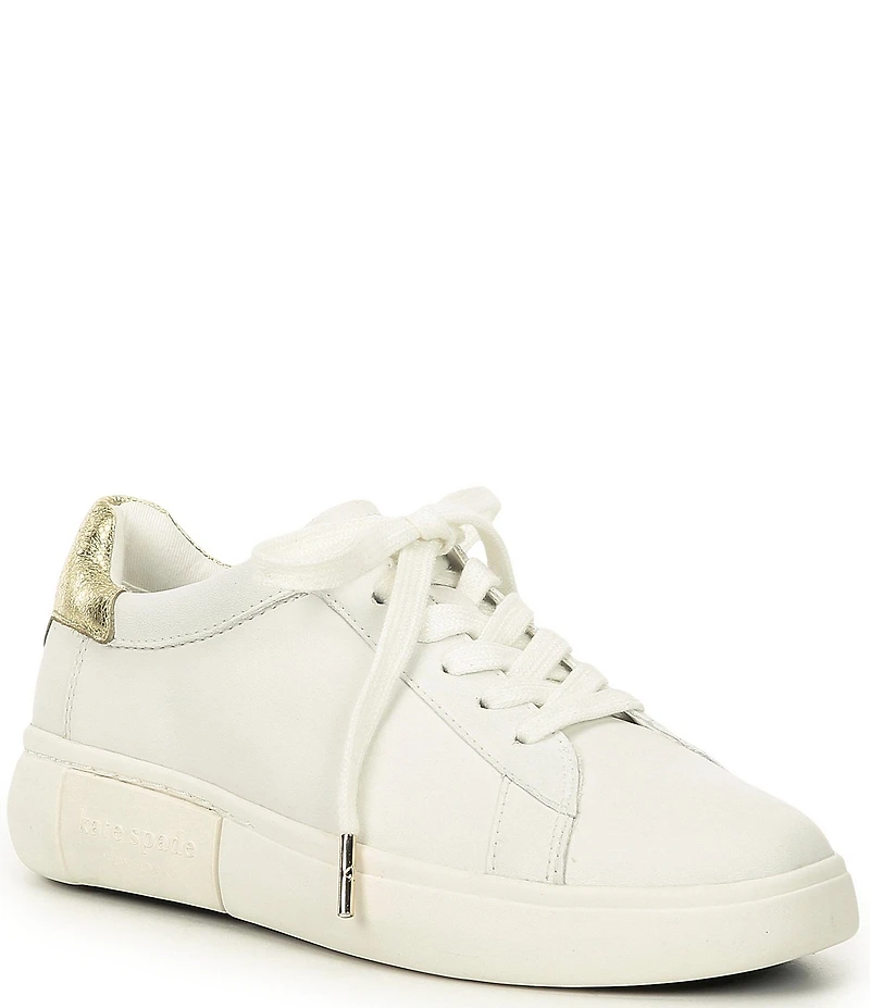 kate spade new york Lift Leather Gold Detail Sneakers