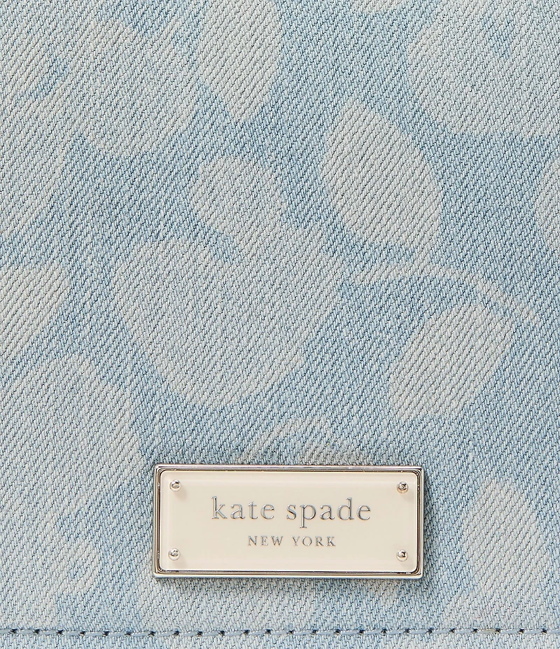 kate spade new york Liv Denim Spade Flower Small Flap Crossbody Bag