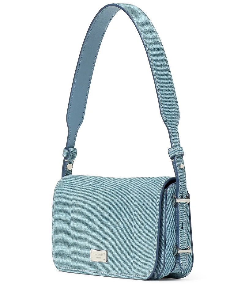 kate spade new york Liv Denim Suede Small East-West Shoulder Bag