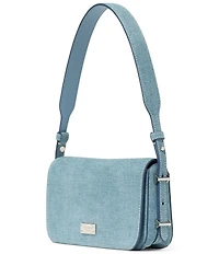 kate spade new york Liv Denim Suede Small East-West Shoulder Bag