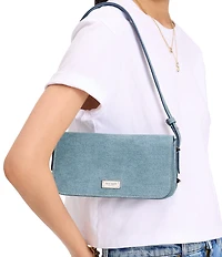 kate spade new york Liv Denim Suede Small East-West Shoulder Bag