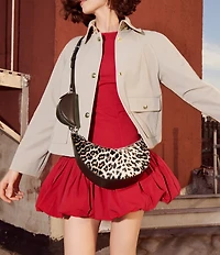 kate spade new york Liv Leopard Haircalf & Leather Convertible Shoulder