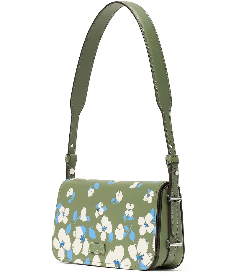 kate spade new york Liv Painterly Bouquet Embossed Leather Small East West Shoulder Bag