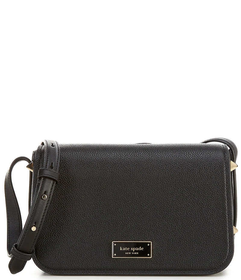 kate spade new york Liv Pebble Leather Small Flap Crossbody Bag