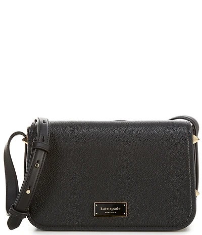 kate spade new york Liv Pebble Leather Small Flap Crossbody Bag
