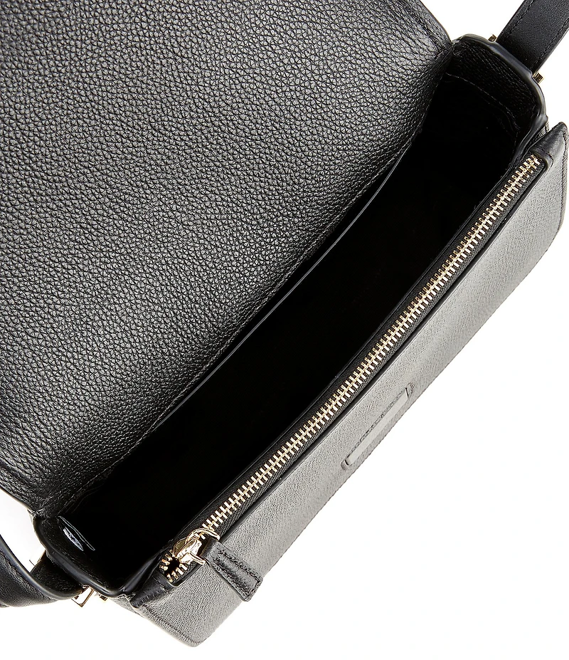 kate spade new york Liv Pebble Leather Small Flap Crossbody Bag