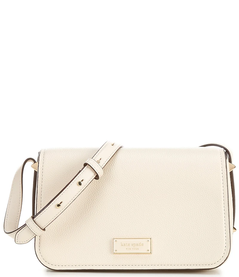 kate spade new york Liv Pebble Leather Small Flap Crossbody Bag