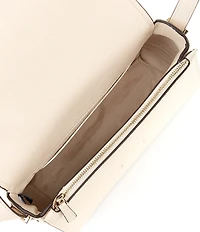 kate spade new york Liv Pebble Leather Small Flap Crossbody Bag