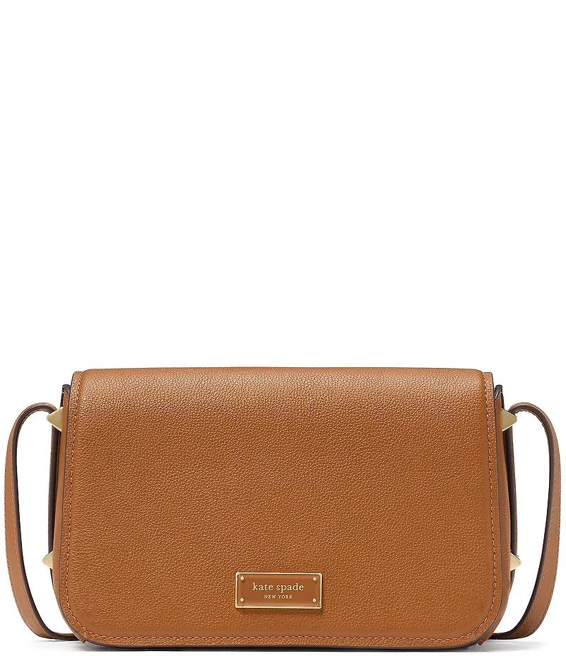 kate spade new york Liv Pebble Leather Small Flap Crossbody Bag
