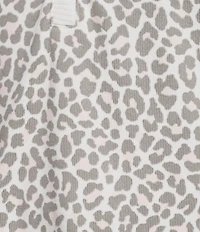 kate spade new york Long Sleeve V-Neck Henley Sweater Knit Animal Print Jogger Pajama Set