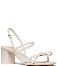 kate spade new york Loop Leather Knotted Block Heel Sandals
