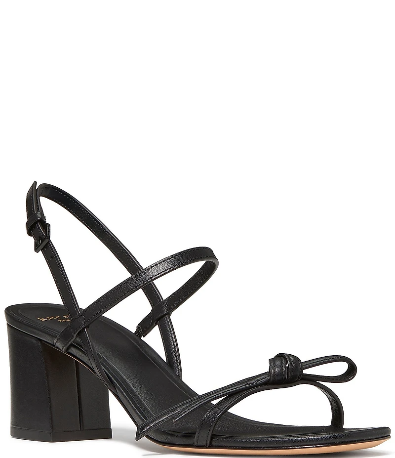 kate spade new york Loop Leather Knotted Block Heel Sandals