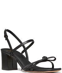 kate spade new york Loop Leather Knotted Block Heel Sandals