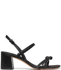 kate spade new york Loop Leather Knotted Block Heel Sandals