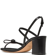 kate spade new york Loop Leather Knotted Block Heel Sandals