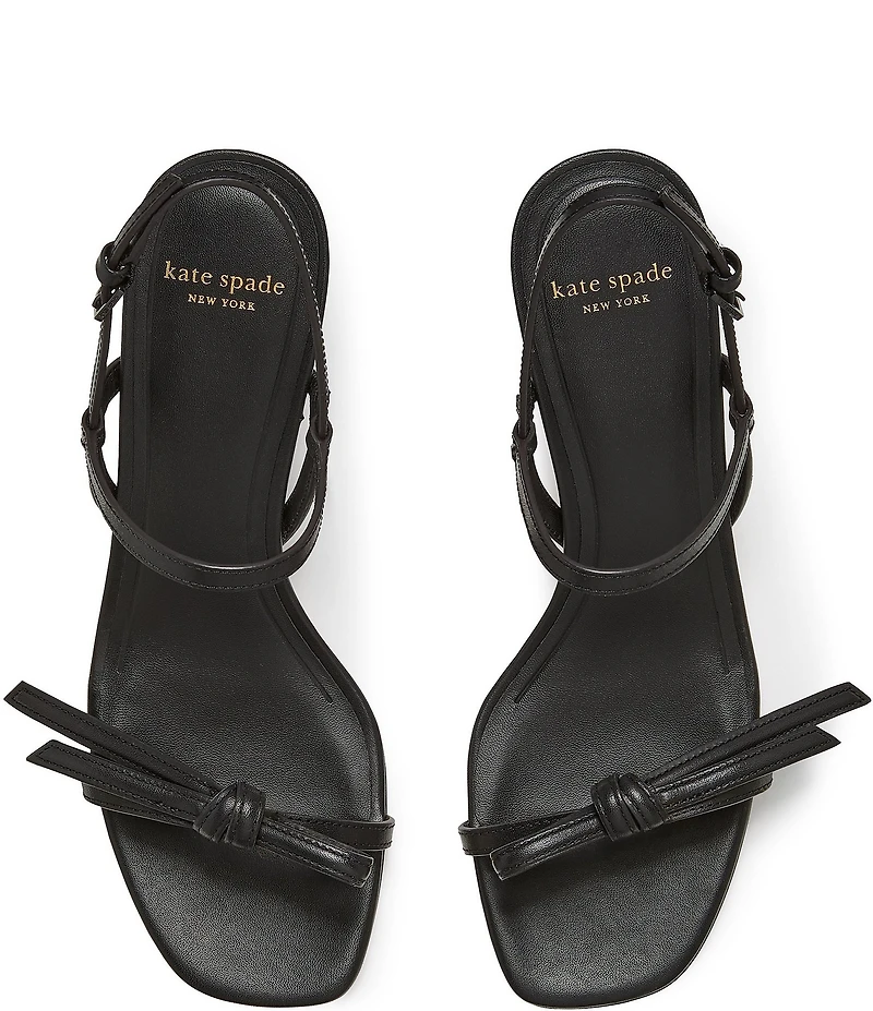kate spade new york Loop Leather Knotted Block Heel Sandals