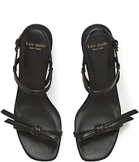 kate spade new york Loop Leather Knotted Block Heel Sandals