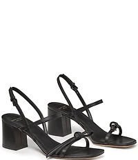 kate spade new york Loop Leather Knotted Block Heel Sandals